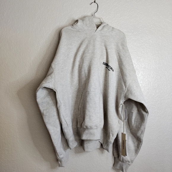 NWT Fear Of God Essentials Core Dark Oatmeal Hoodie Sz S - Picture 1 of 12